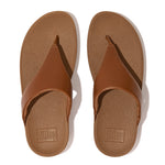 LULU  Leather Toe-Post Sandals Light Tan