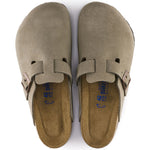Birkenstock Boston Soft Footbed Taupe Suede Leather item no. 0560771