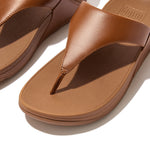 LULU  Leather Toe-Post Sandals Light Tan