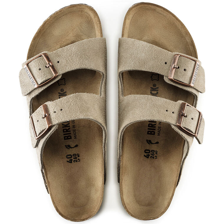 Birkenstock Arizona Soft Footbed Suede Leather Taupe
