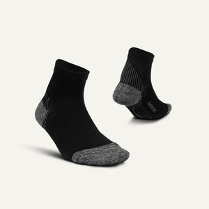 Feetures Plantar Fasciitis Relief Sock Light Cushion Quarter Black Medium