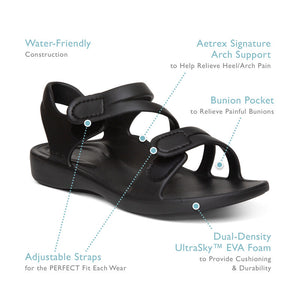 Aetrex Jillian Sport Black
